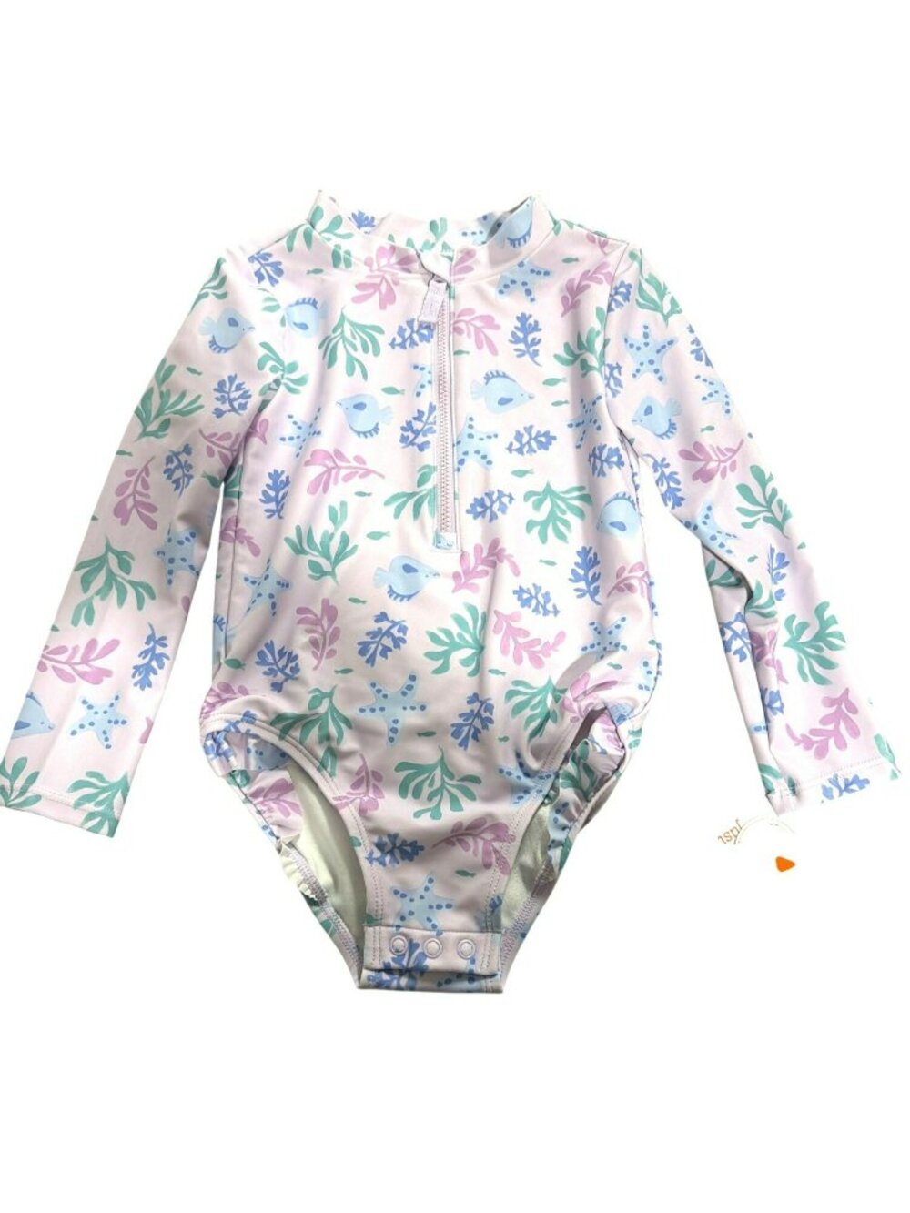 Carters Baby Girls 3T Long-Sleeve Rash Guard Swimsuit UPF 50+